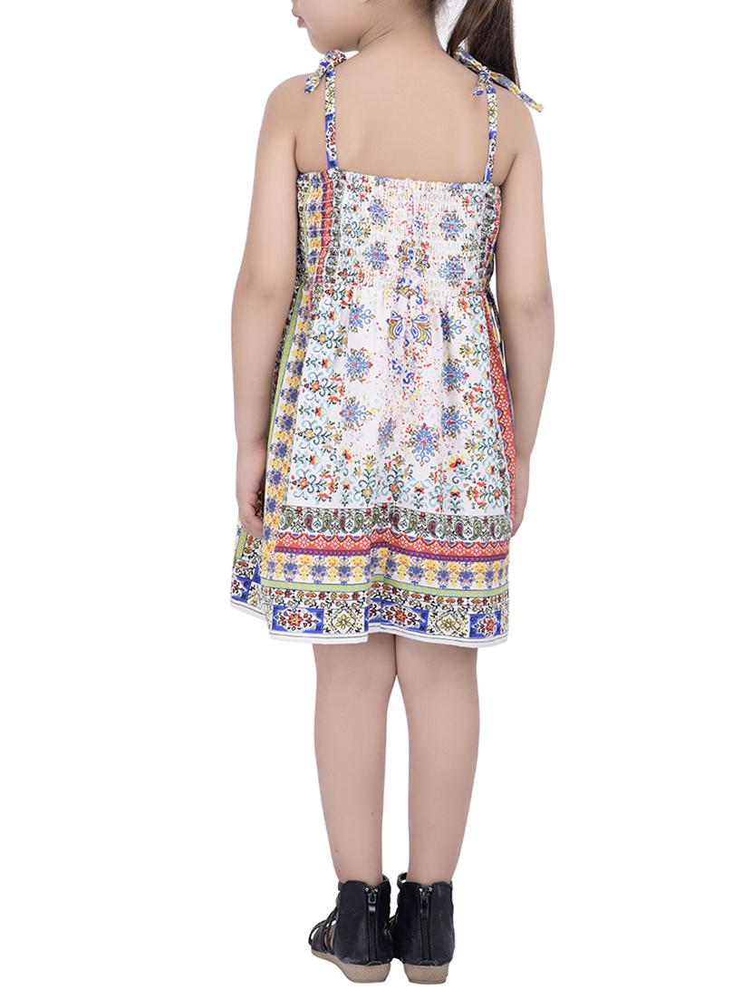 multi colored polyester frock - 14328240 - Standard Image - 2