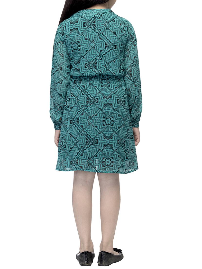 green polyester frock - 14328243 - Standard Image - 2