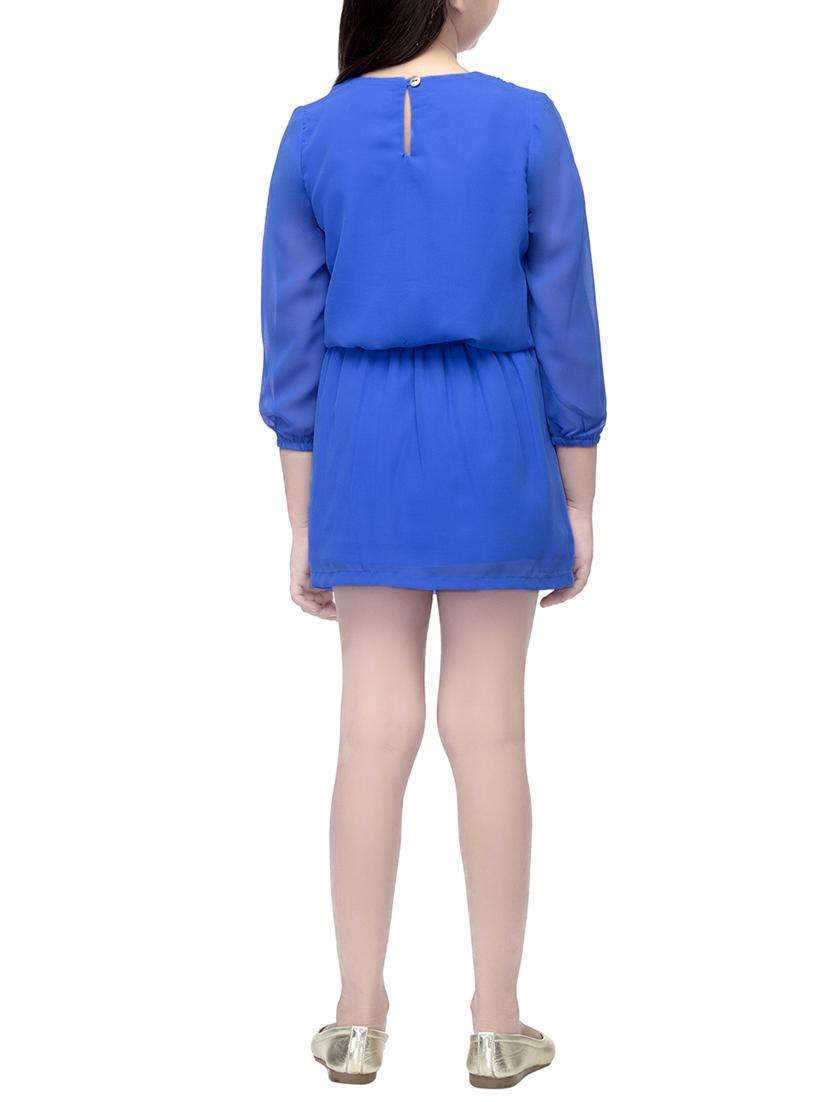 blue polyester frock - 14328258 - Standard Image - 2