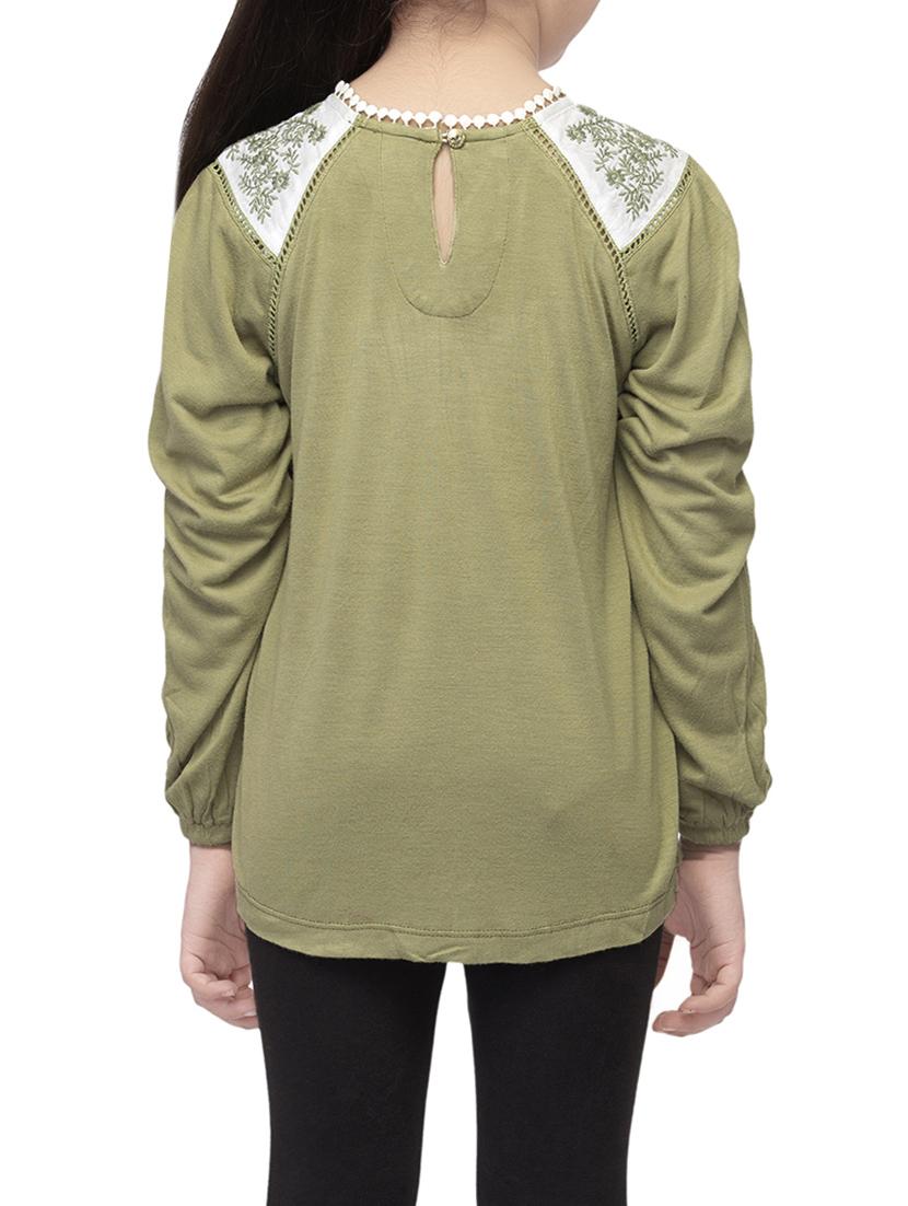 green viscose top - 14328311 - Standard Image - 2