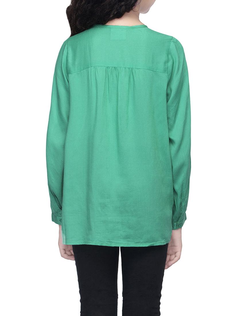 green viscose top - 14328312 - Standard Image - 2