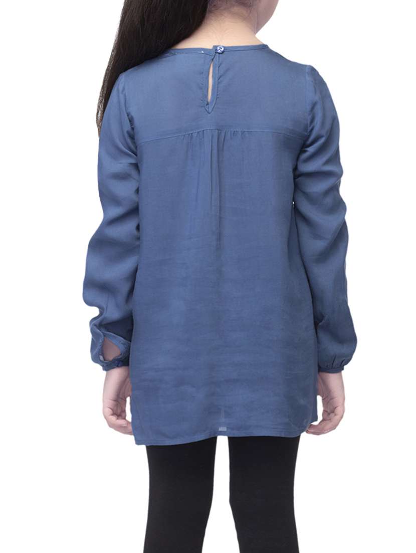 blue viscose top - 14328321 - Standard Image - 2