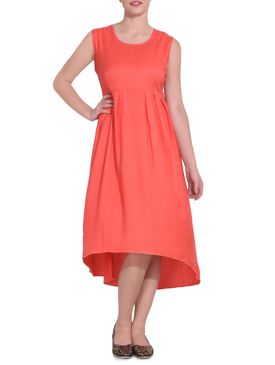 women's high low solid dress - 14329231 -  Zoom Image - 0