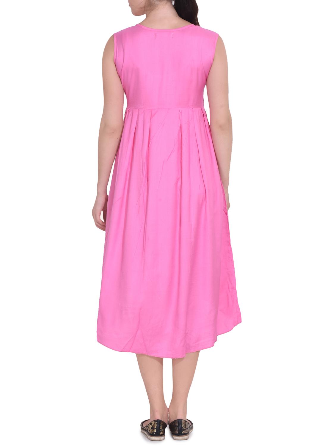 women's high low solid dress - 14329232 - Standard Image - 2