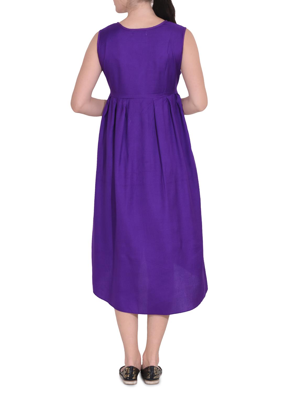women's high low solid dress - 14329233 - Standard Image - 2