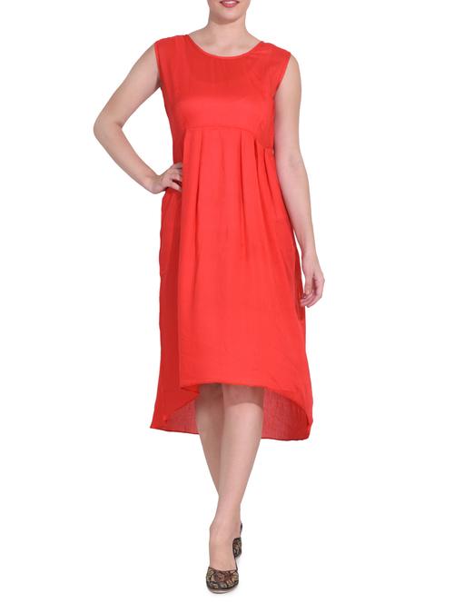 women's high low solid dress - 14329234 -  Standard Image - 0