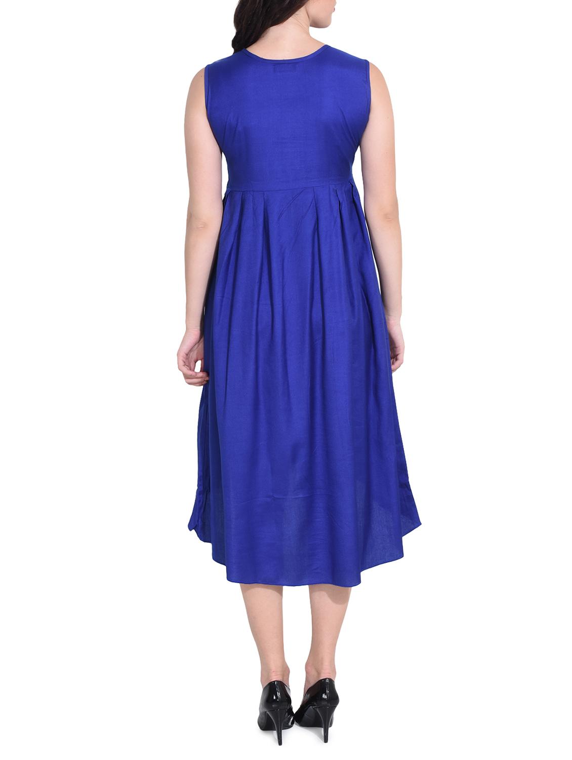 women's high low solid dress - 14329236 - Standard Image - 2