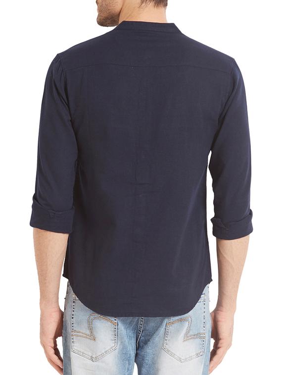 blue cotton casual shirt - 14332069 - Standard Image - 2