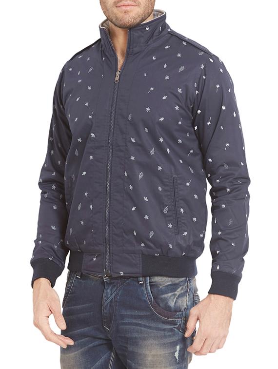 blue cotton casual jacket - 14332127 - Standard Image - 2