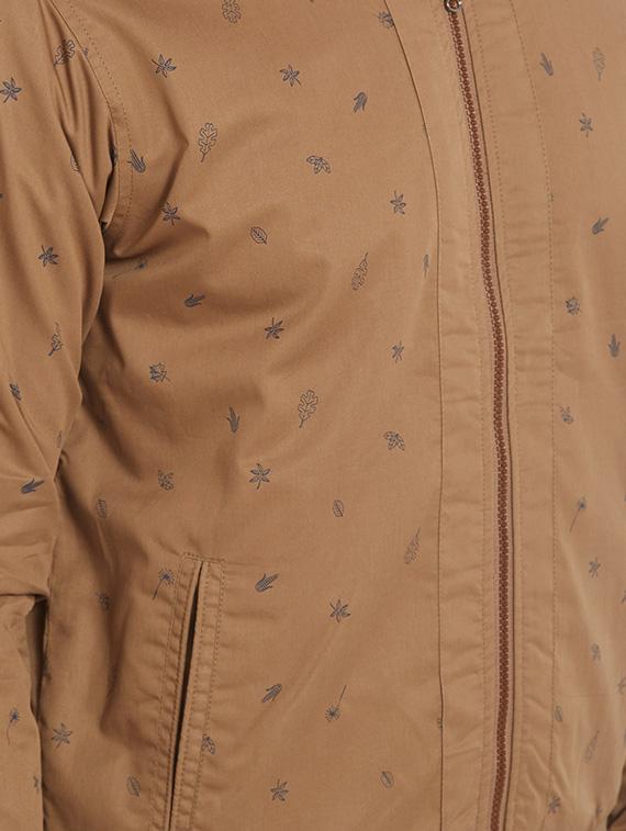 brown cotton casual jacket - 14332128 - Standard Image - 2