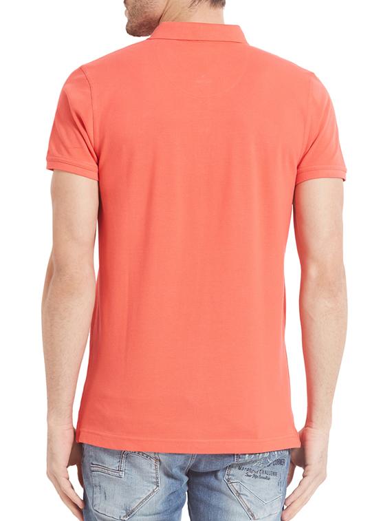 orange cotton polo t-shirt - 14332221 - Standard Image - 2