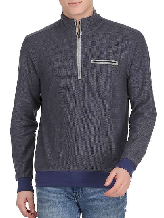 grey cotton casual jacket