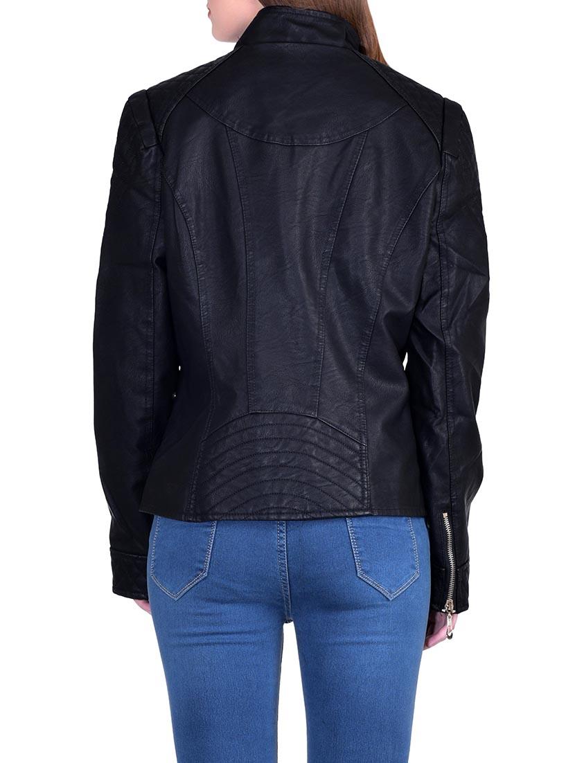 navy blue leatherette jacket - 14335378 - Standard Image - 2