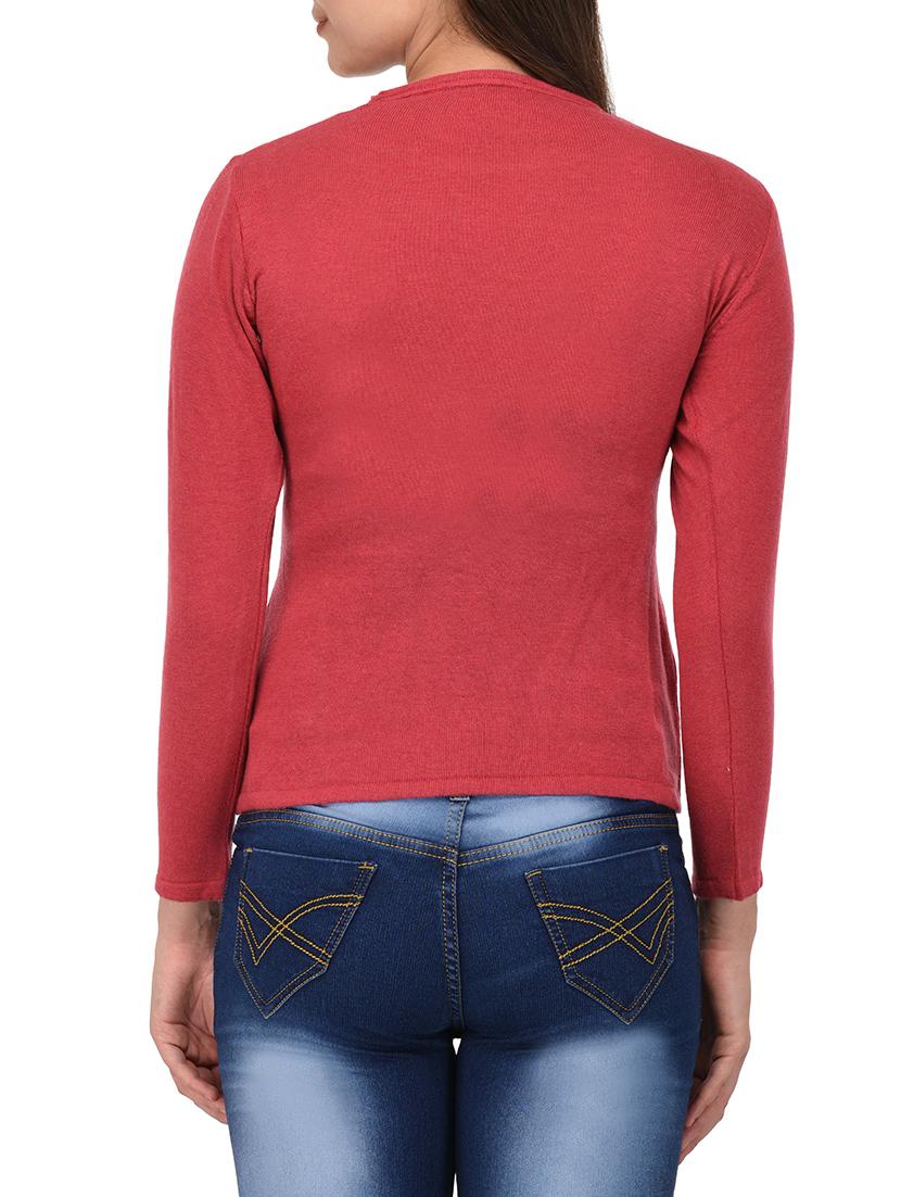 pink woollen pullover - 14335857 - Standard Image - 2
