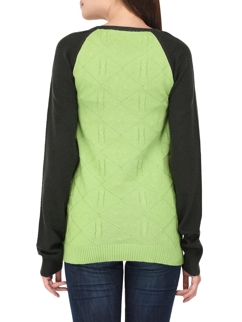 green woollen pullover - 14335872 - Standard Image - 2