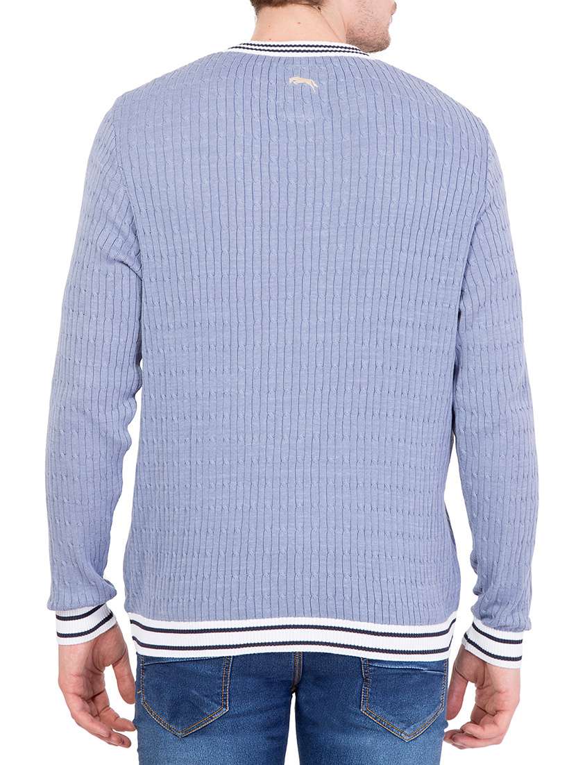 light blue cotton pullover - 14348666 - Standard Image - 2
