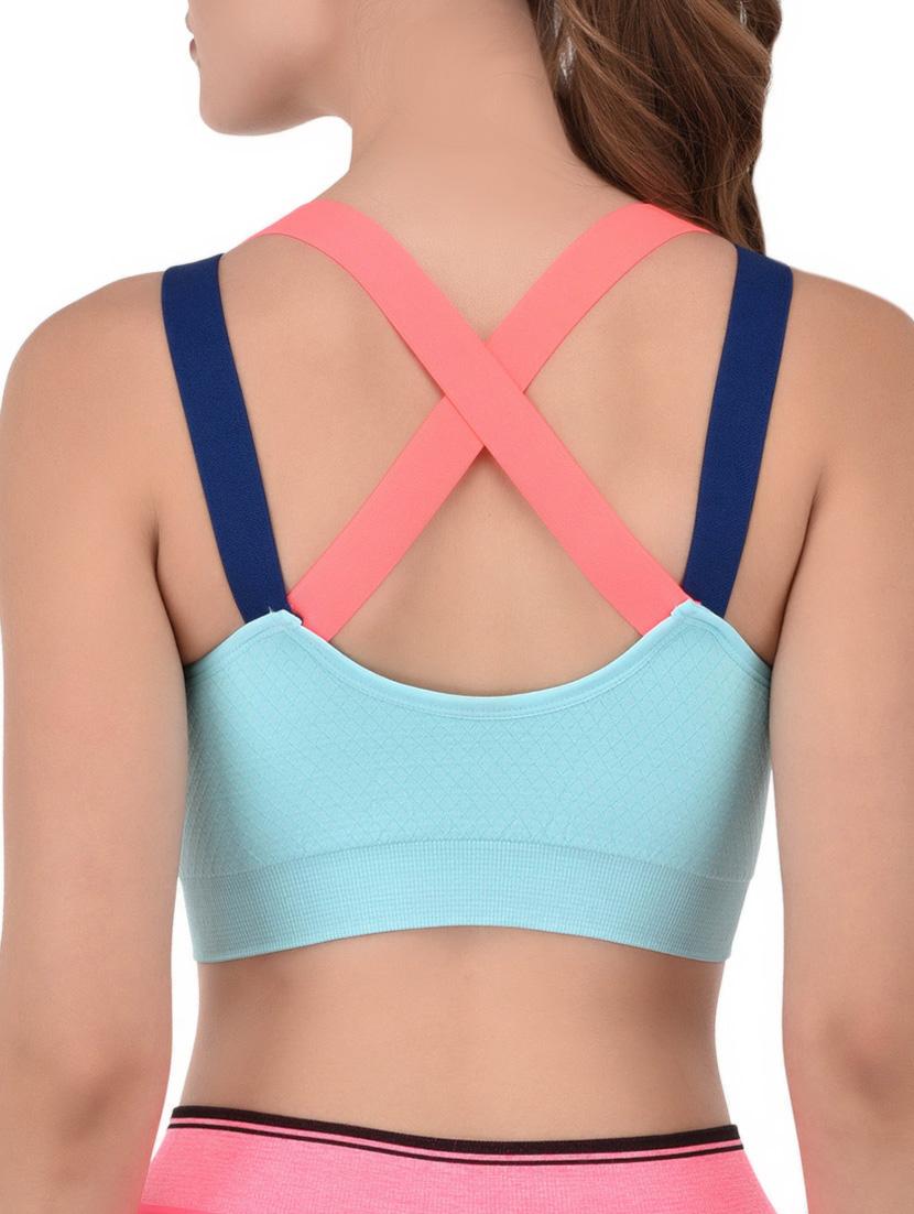 light blue nylon sports bra - 14349057 - Standard Image - 2