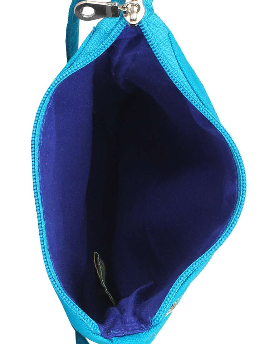 blue canvas sling bag - 14349319 -  Standard Image - 2