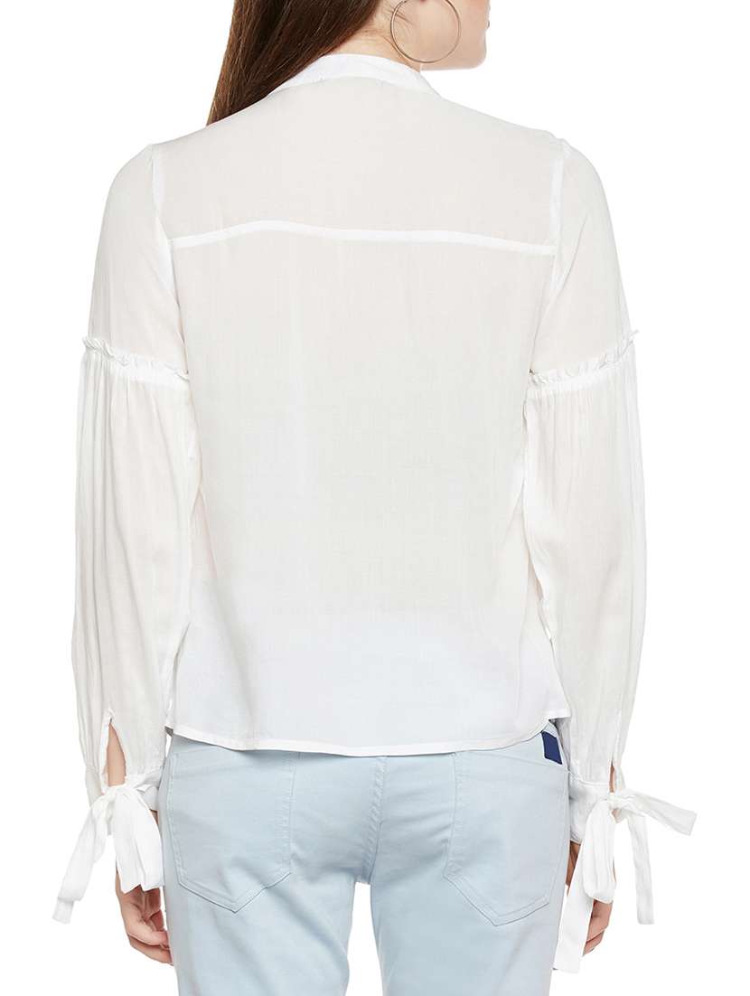 white viscose regular top - 14349972 - Standard Image - 2