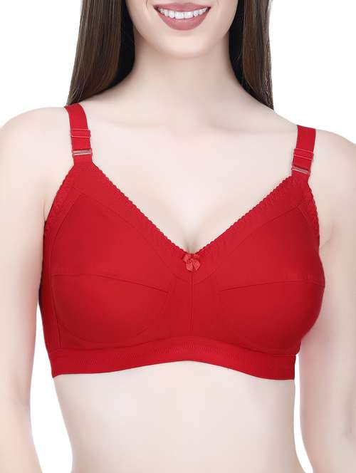 floral patch solid bra - 14351309 - Standard Image - 0