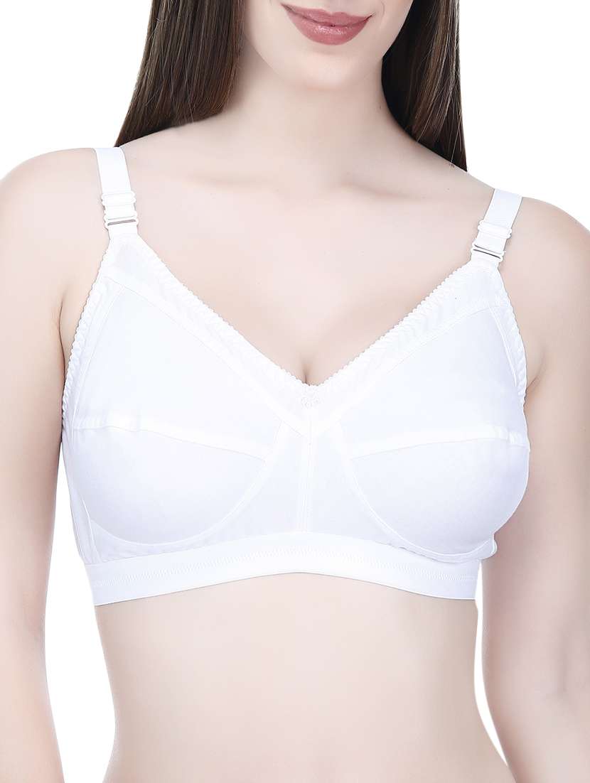 floral patch solid bra 