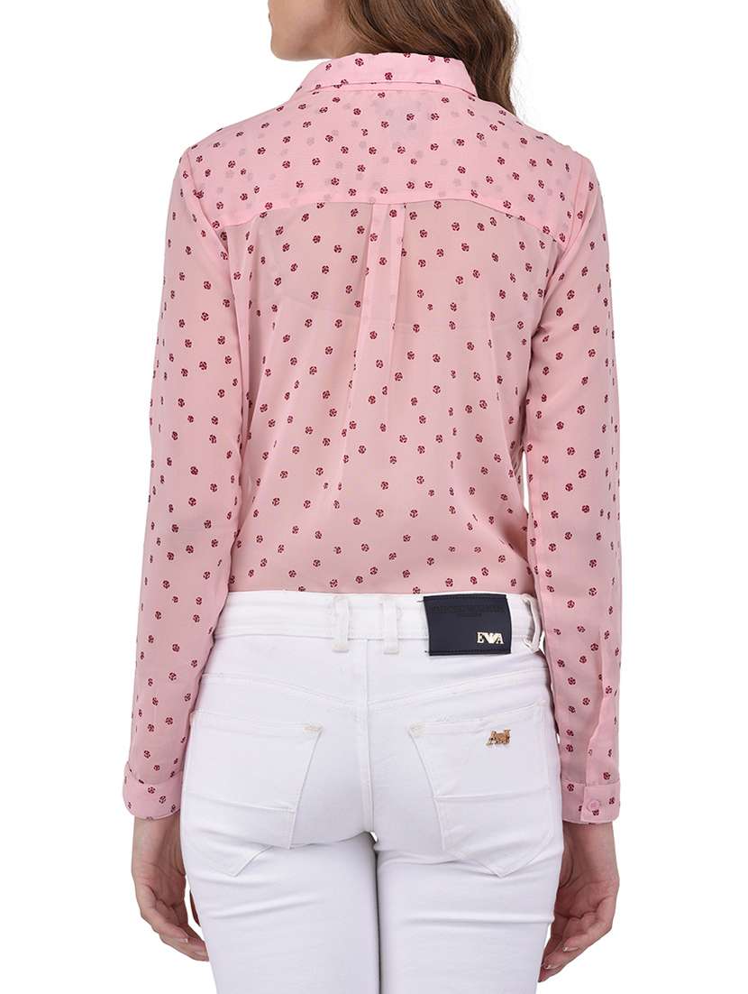 pink printed regular shirt - 14352827 -  Standard Image - 2