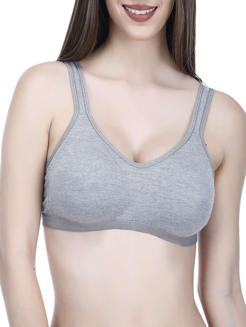 grey full coverage bra 