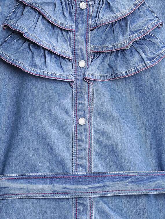 girls collared short sleeves frock - 14358842 -  Standard Image - 2