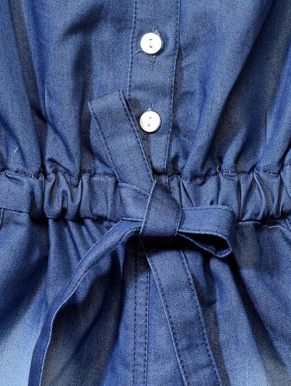 blue cotton blend playsuit - 14359016 - Standard Image - 2