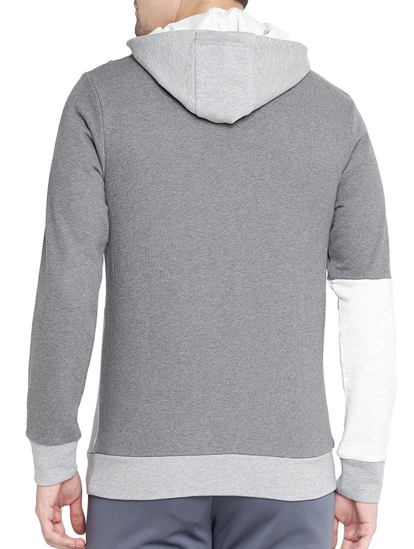 grey cotton color block sweatshirt - 14359041 - Standard Image - 2