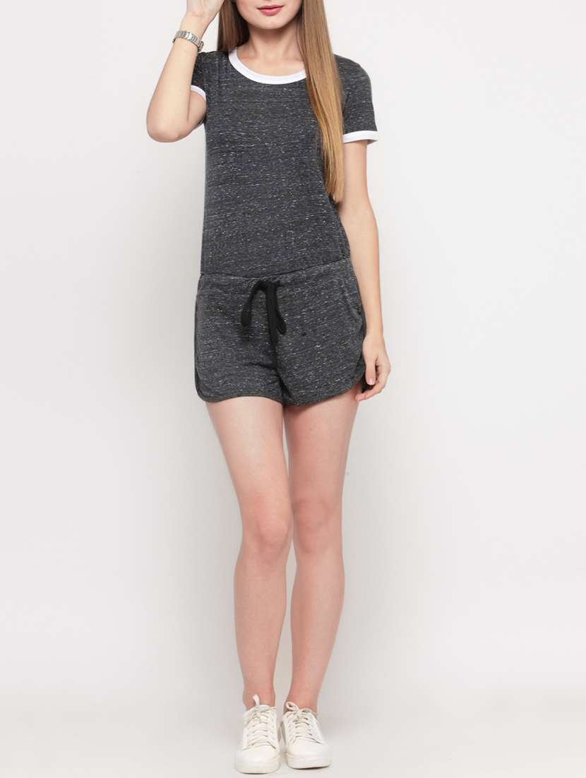grey cotton romper