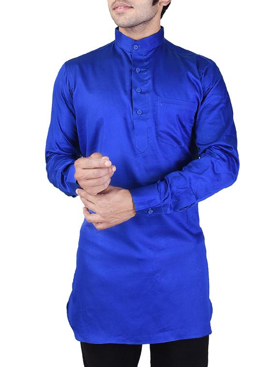 blue cotton kurta