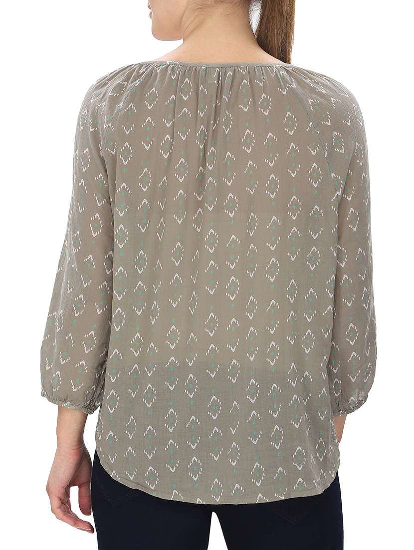 grey cotton regular top - 14361590 -  Standard Image - 2