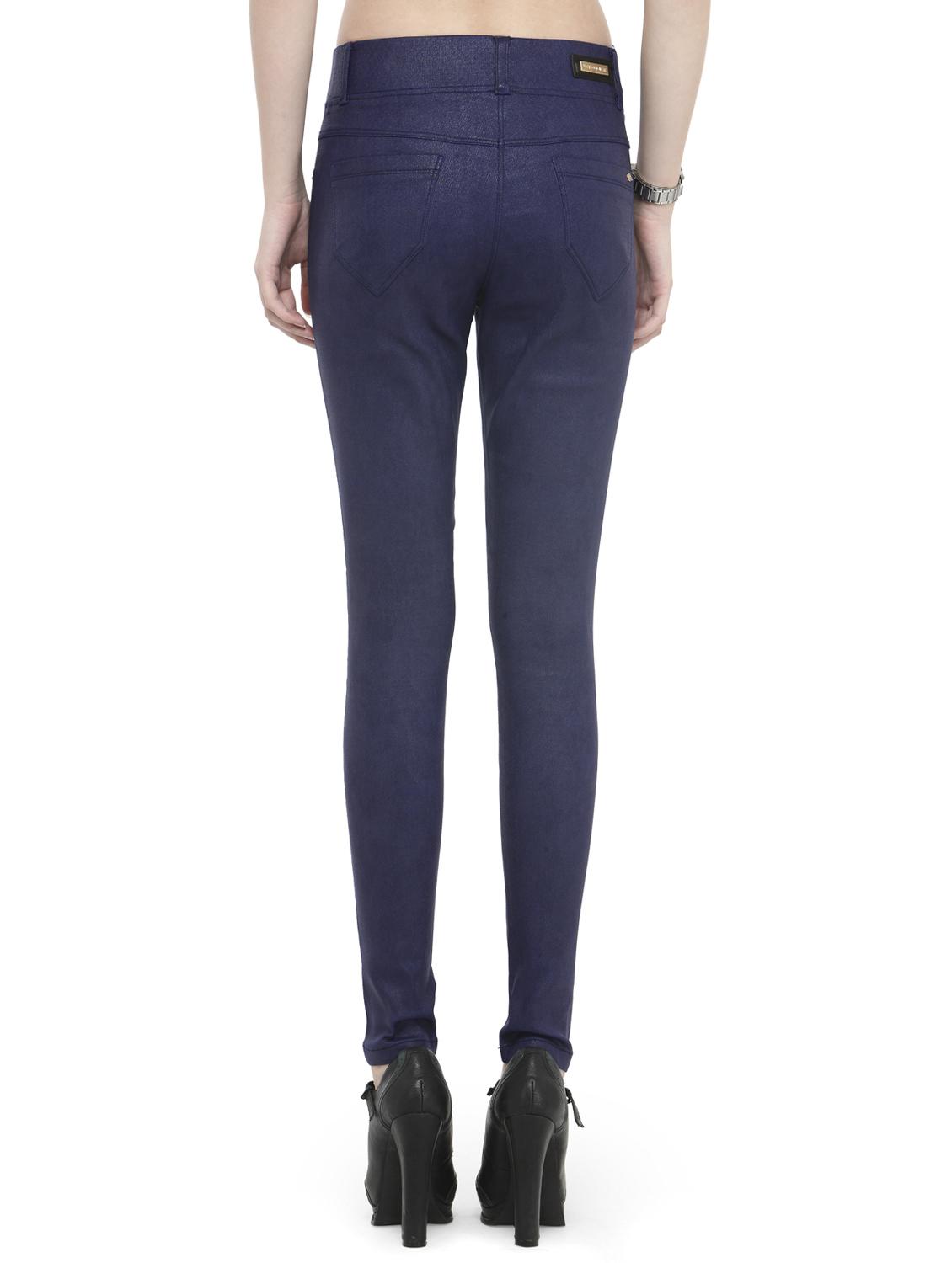 navy blue cotton lycra jeggings - 14366641 - Standard Image - 2