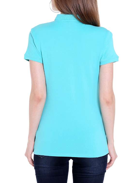 light blue cotton regular tshirt - 14367793 - Standard Image - 2