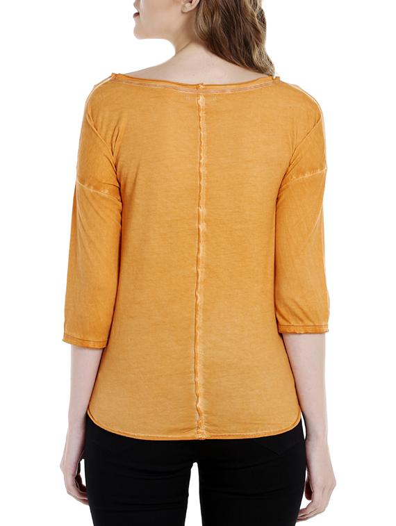 orange cotton regular tshirt - 14367806 - Standard Image - 2
