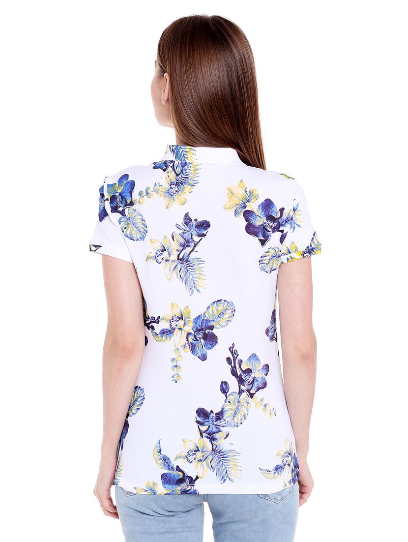 white printed cotton regular tee - 14367839 - Standard Image - 2