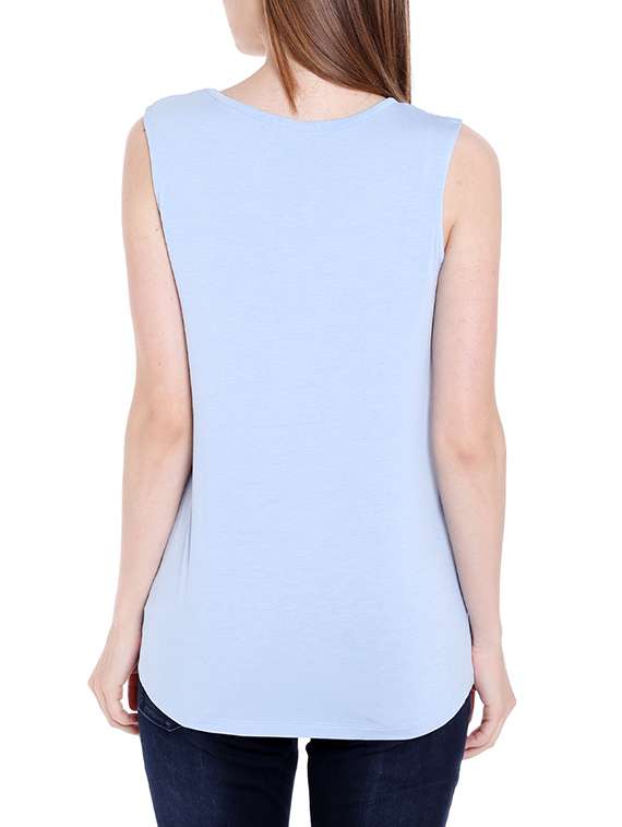 light blue viscose tank top - 14367855 -  Standard Image - 2