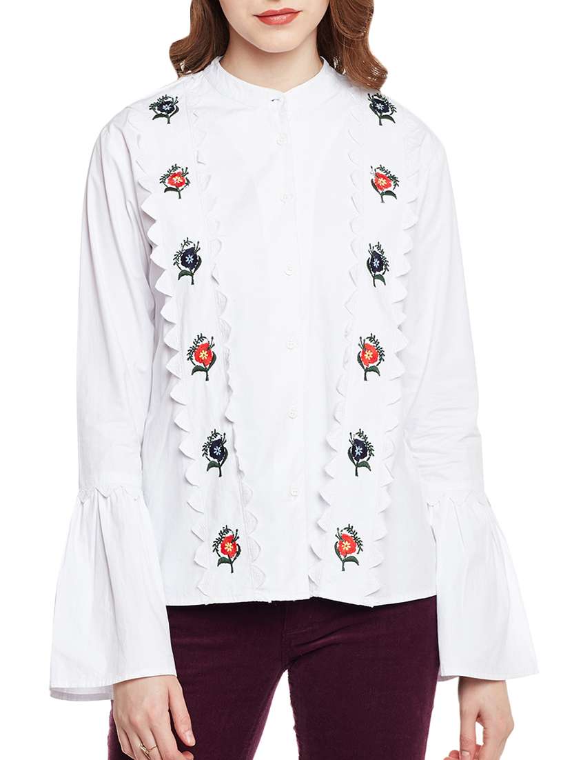 white cotton casual shirt