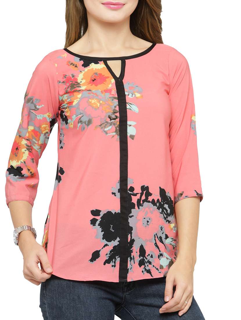 women's straight key hole neck top