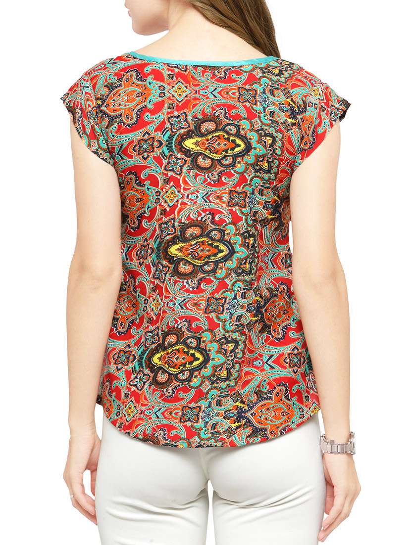 women's straight round neck top - 14371125 -  Standard Image - 2