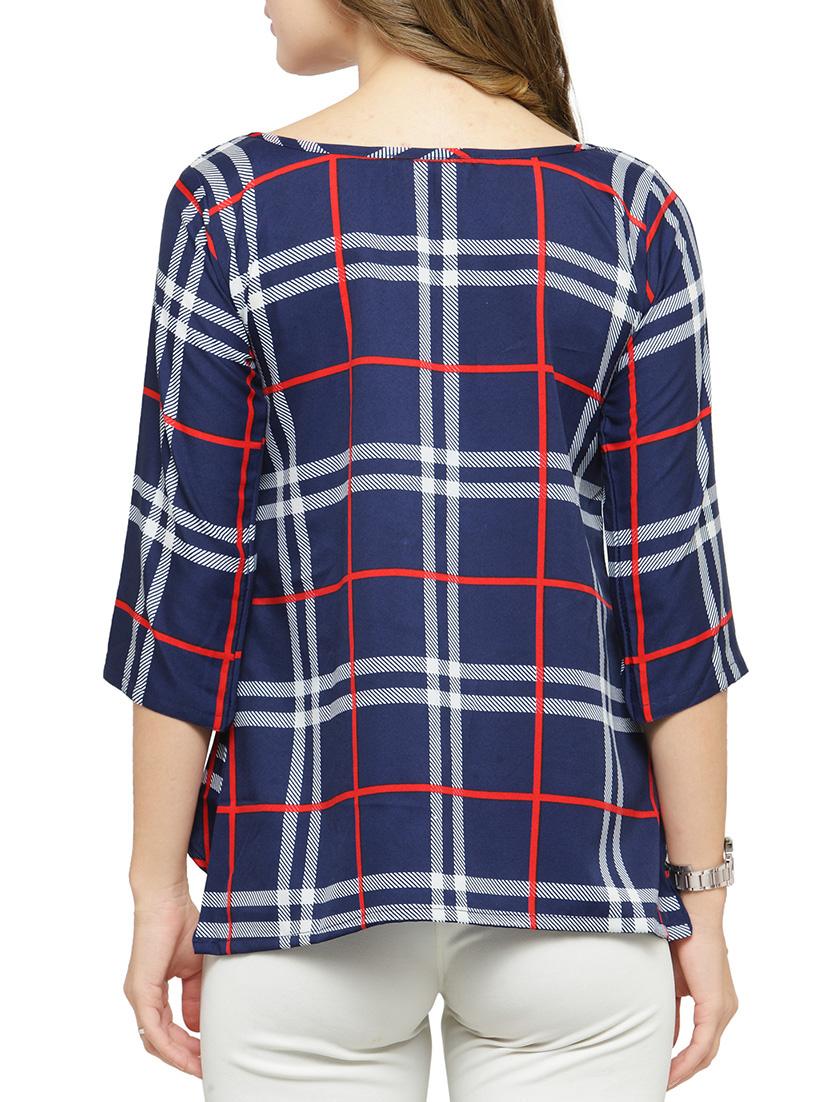 women's high-low boat neck top - 14371131 - Standard Image - 2