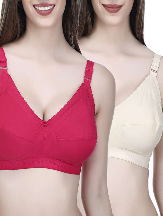 set of 2 floral patch bra 