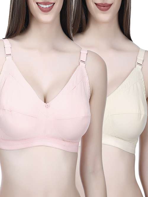 set of 2 floral patch bra 