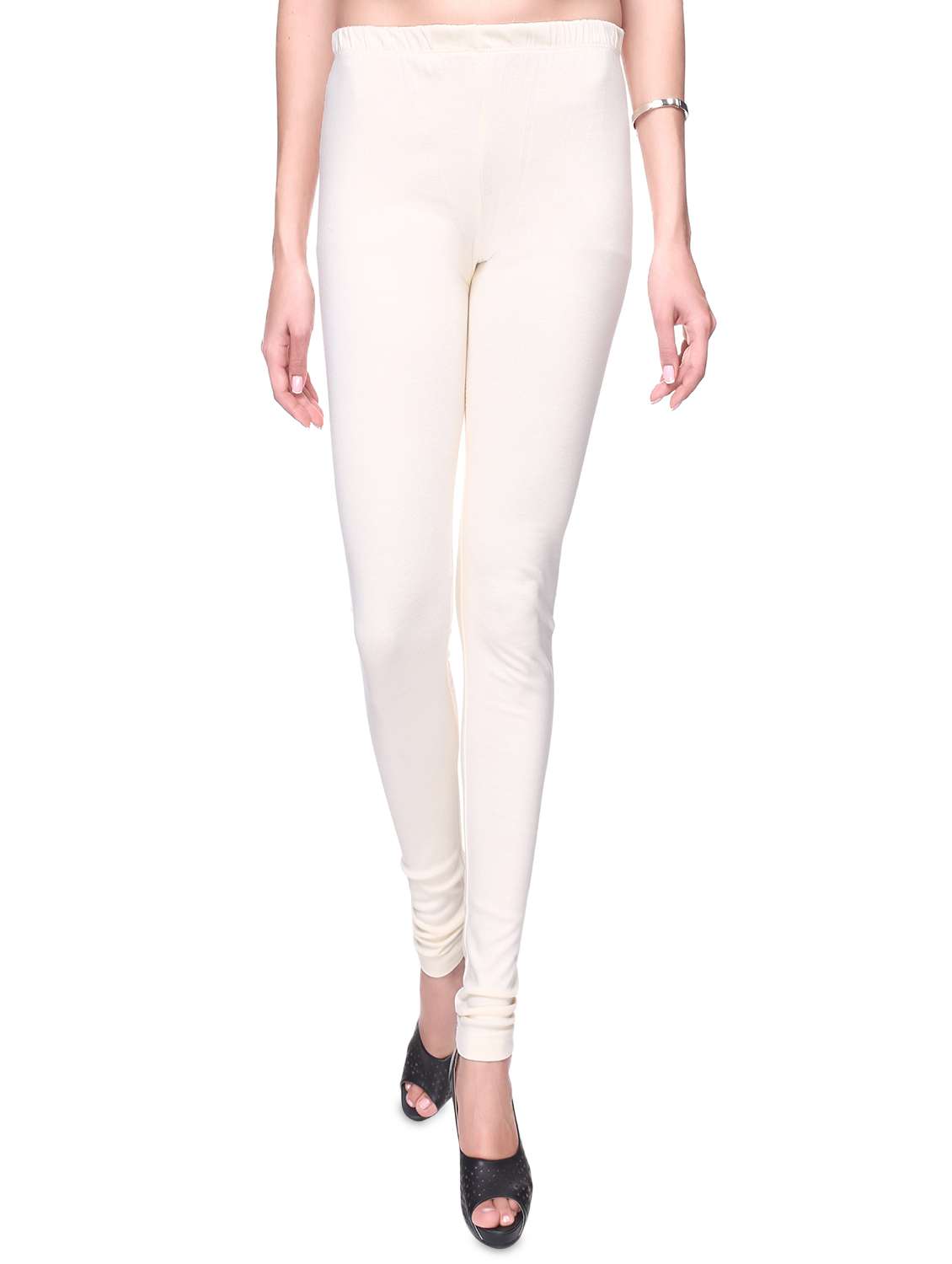 white cotton leggings