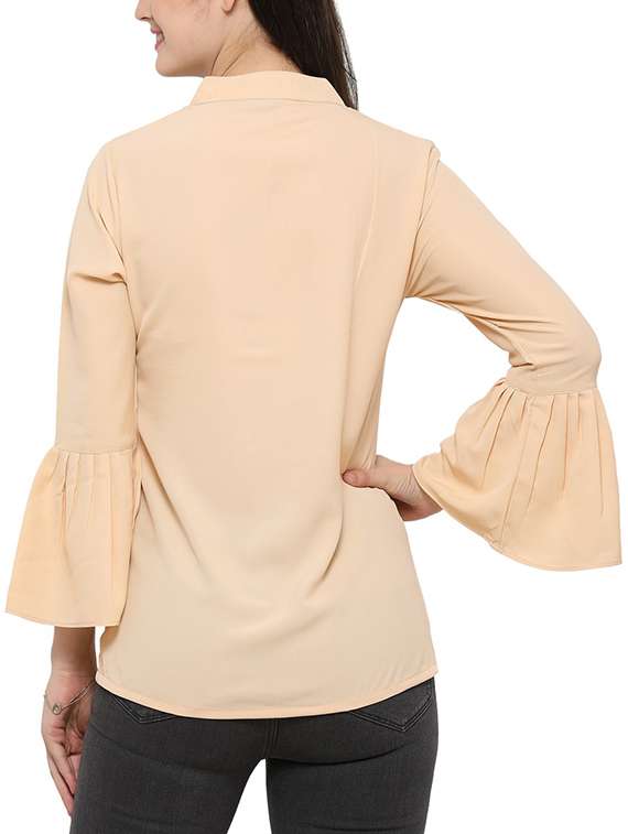 women's straight mandarin neck top - 14372601 - Standard Image - 2
