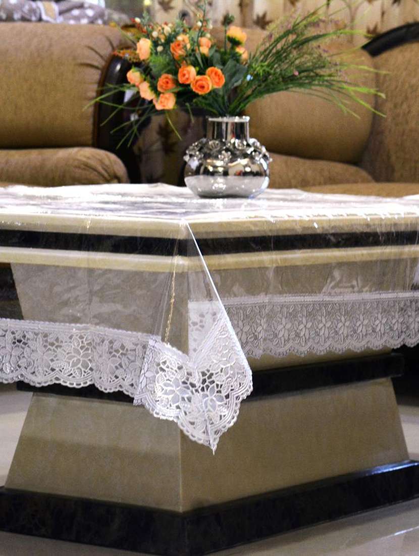 transparent center table cover 6 seater