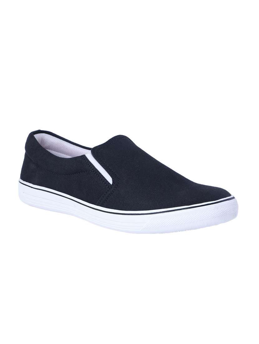 black canvas casual slipon