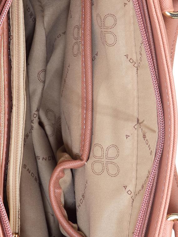 pink leatherette regular handbag - 14373227 - Standard Image - 2