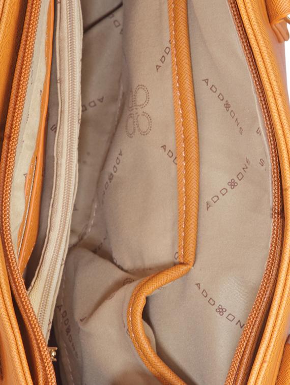 brown leatherette regular handbag - 14373228 - Standard Image - 2